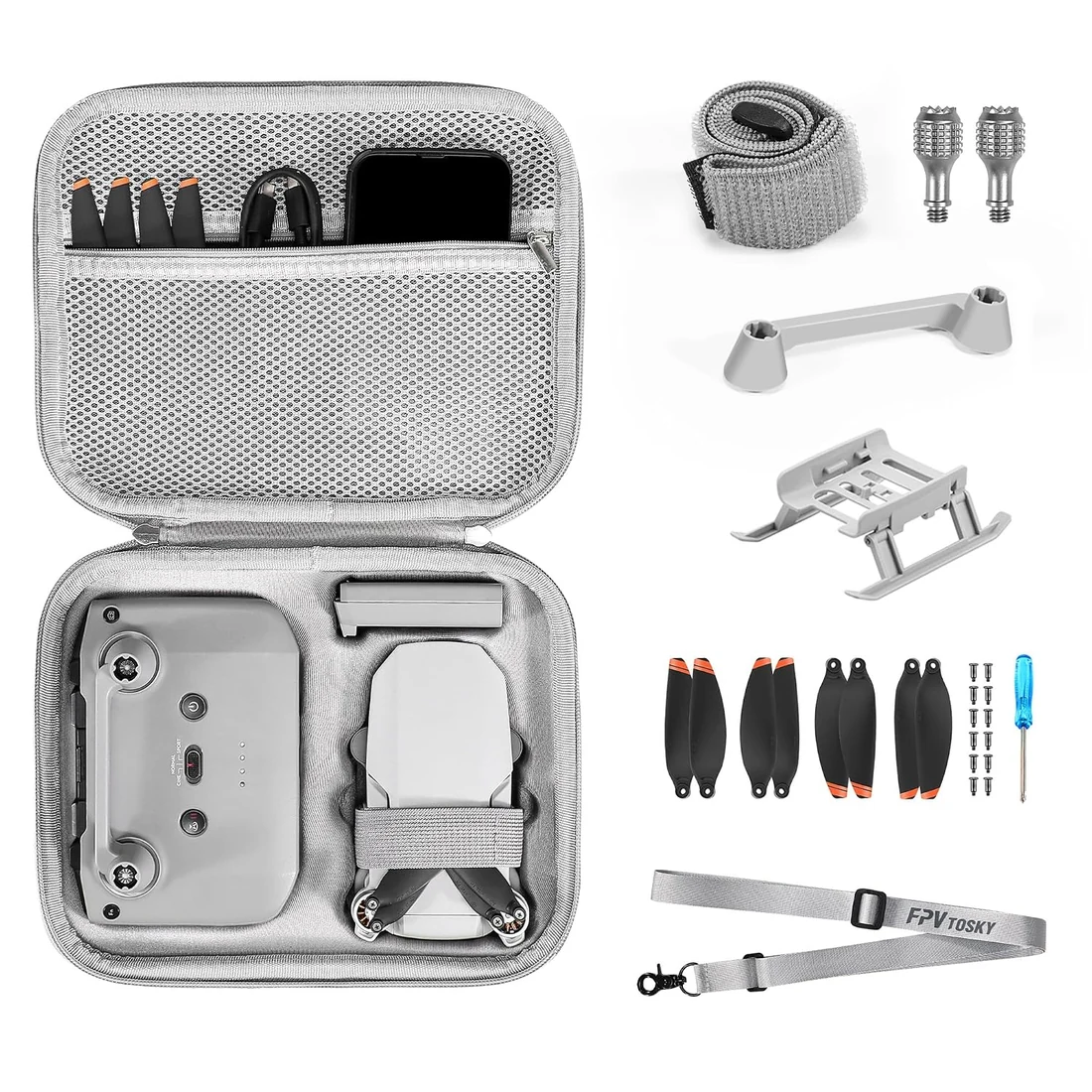 7-in-1 Carrying Case Accessory Kit for DJI Mini 2 / Mini 4K