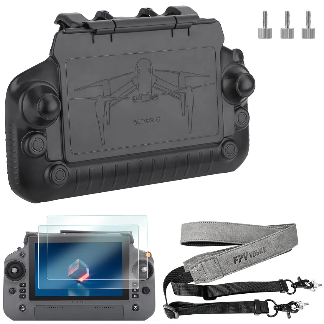 3-IN-1 RC Plus Protective Cover Sun Hood +Screen Protector + Lanyard Bundle