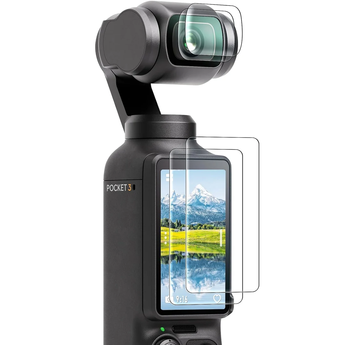 2 Lens Protector + 2 LCD Screen Protector for DJI Osmo Pocket 4/3