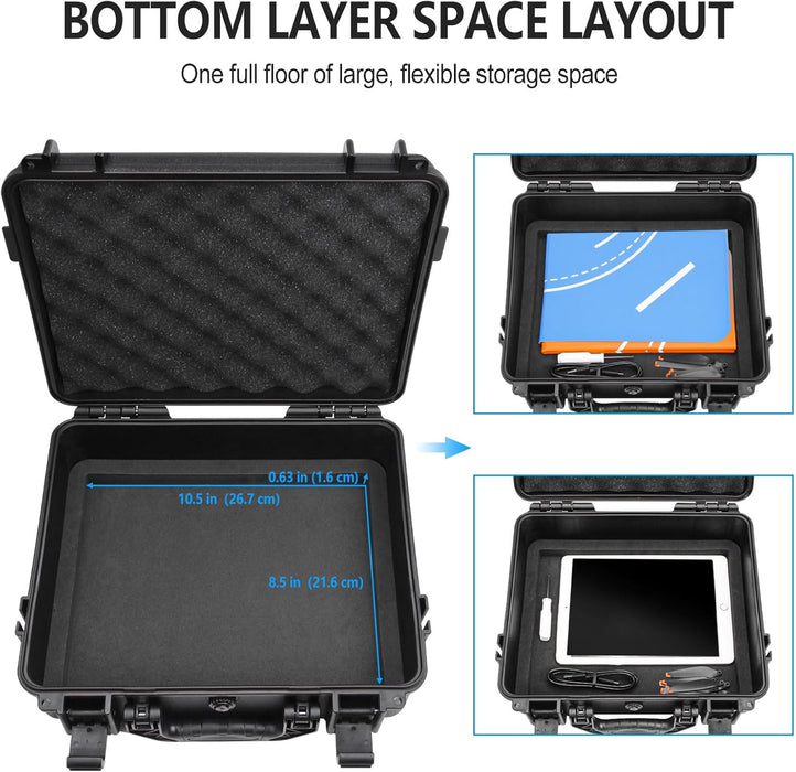 5-IN-1 Mini 4 Pro Accessories Bundle Kit, Dual Layer Mini 4 Pro Case, Sunshade Cover, RC 2 Lanyard, Propellers Holder, Lens Cap, 2*Screen Protector for DJI Min 4 Pro Accessories