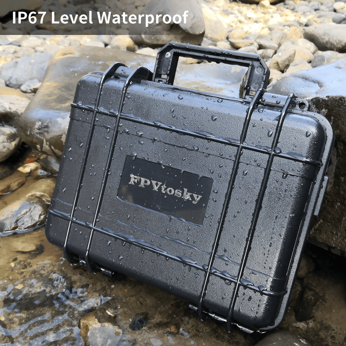 FPVtosky Waterproof Hard Case for DJI Mini 3/ Mini 3 Pro, Free Props Strap and MicroSD Card Case Included