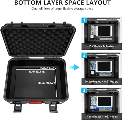 FPVtosky Dual Layer Hard Case for DJI Air 3 Drone/Fly More Combo