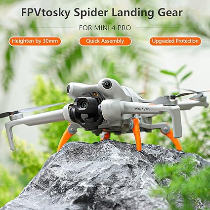 FPVtosky Landing Gear for DJI Mini 4 Pro Drone(Orange)