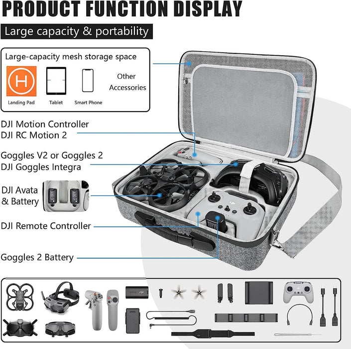 FPVtosky Avata Carrying Hard Case for DJI Avata FPV