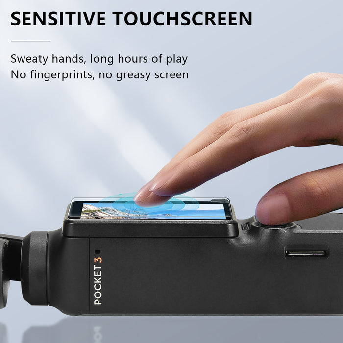 Screen Protector for Pocket 3 (4 Pack), Tempered Glass LCD Display Film Screen Protective Cover for Pocket 3, Ultra HD, 9H Hardness, Scratch Resistant