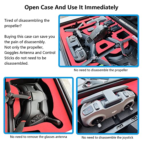 FPVtosky Waterproof Hard Case with Arm Bracers for DJI FPV