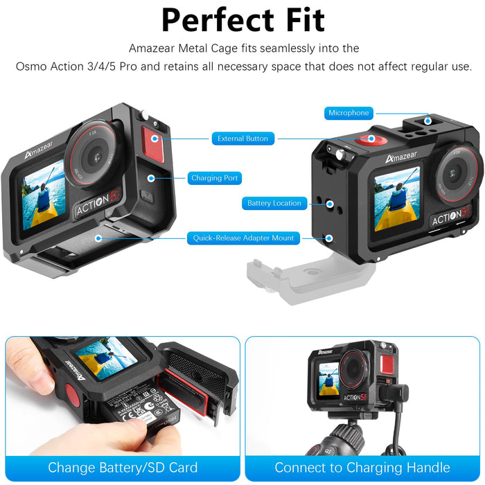 Metal Cage for DJI Osmo Action 5 Pro