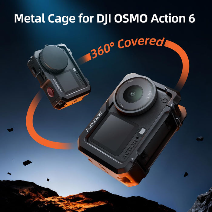 AMAZEAR Metal Protective Case for DJI Osmo Action 6