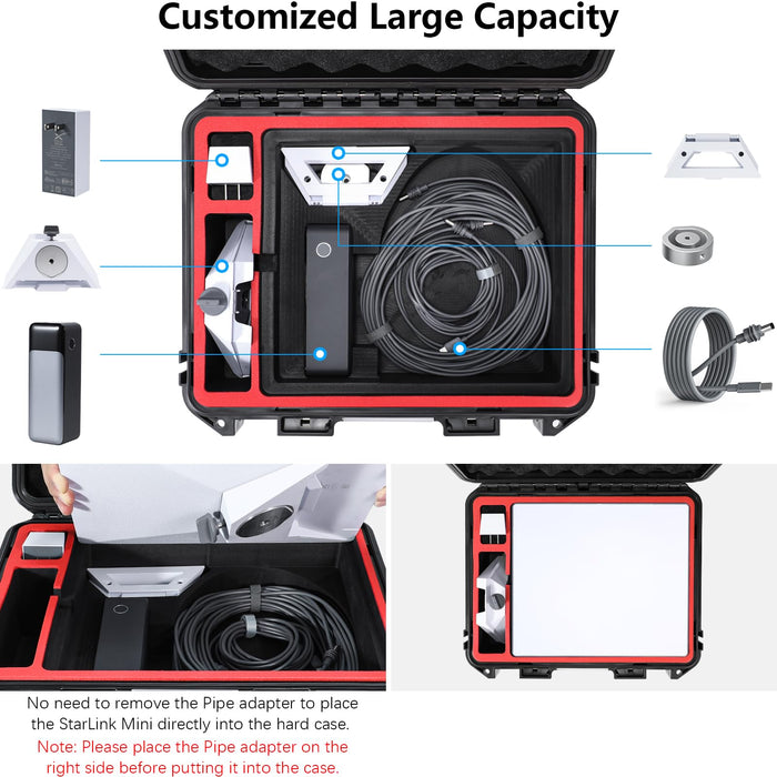 Waterproof Hard Case Kit for Starlink Mini