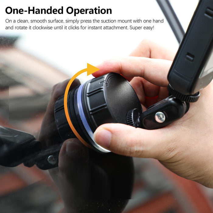 Suction Car Mount for DJI OSMO Pocket 3 GoPro Action OSMO360 Insta 360 X5 Go Ultra Camera