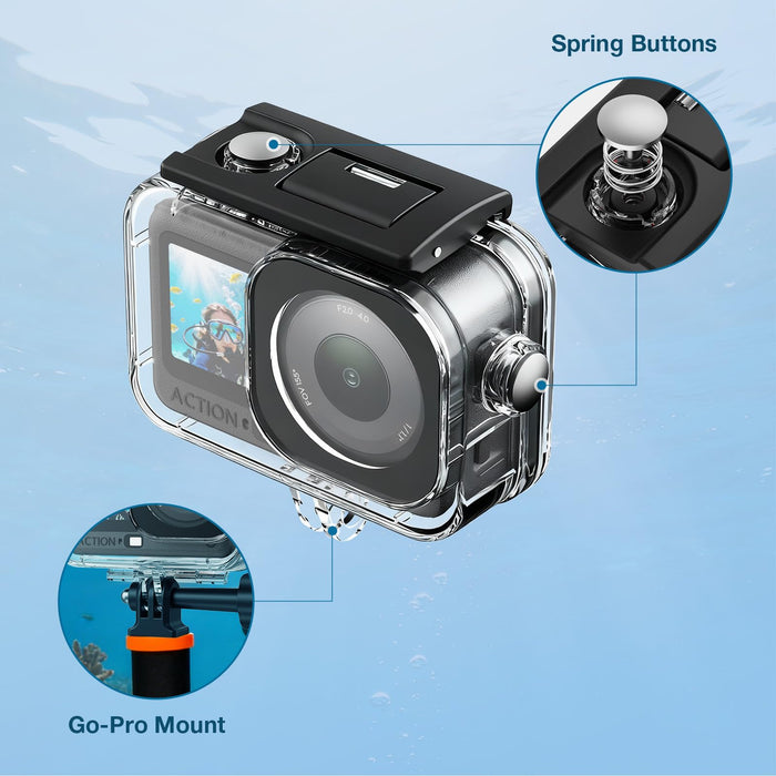 AMAZEAR IPX8 Waterproof Diving Case for DJI OSMO Action 6