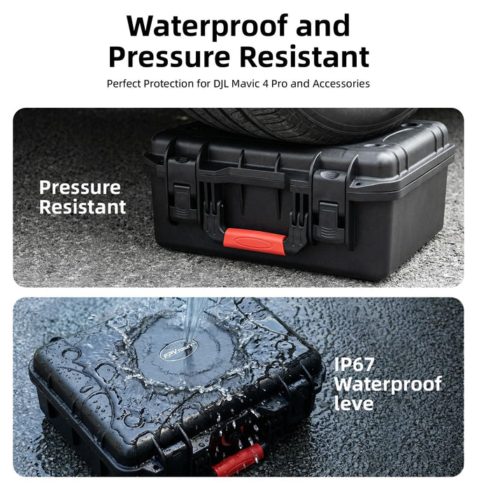 FPVtosky Dual Layer Hard Case for DJI Mavic 4 Pro[CASE ONLY], Waterproof Hard Case for Mavic 4 Pro Drone, Travel Carrying Bag Storage Box for DJI Mavic 4 Pro Fly More Combo Accessories