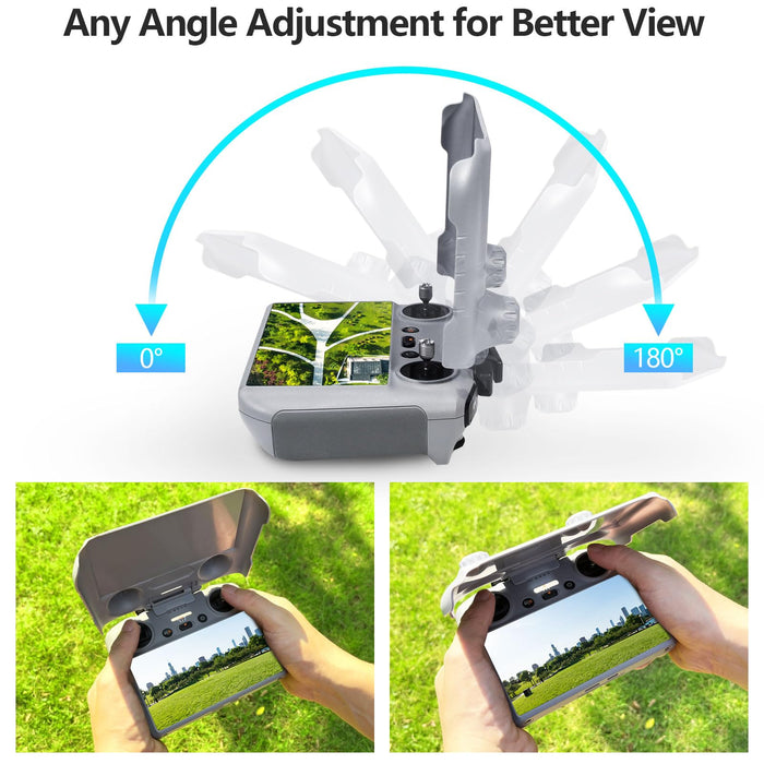 3-IN-1 Mini 4 Pro RC 2 Sun Hood protective Cover + 2 Screen Protector + Lanyard Bundle+Screen Protector for DJI Mini 4 Pro with Auto Alignment Kit for DJI RC/ RC2 Remote Controller