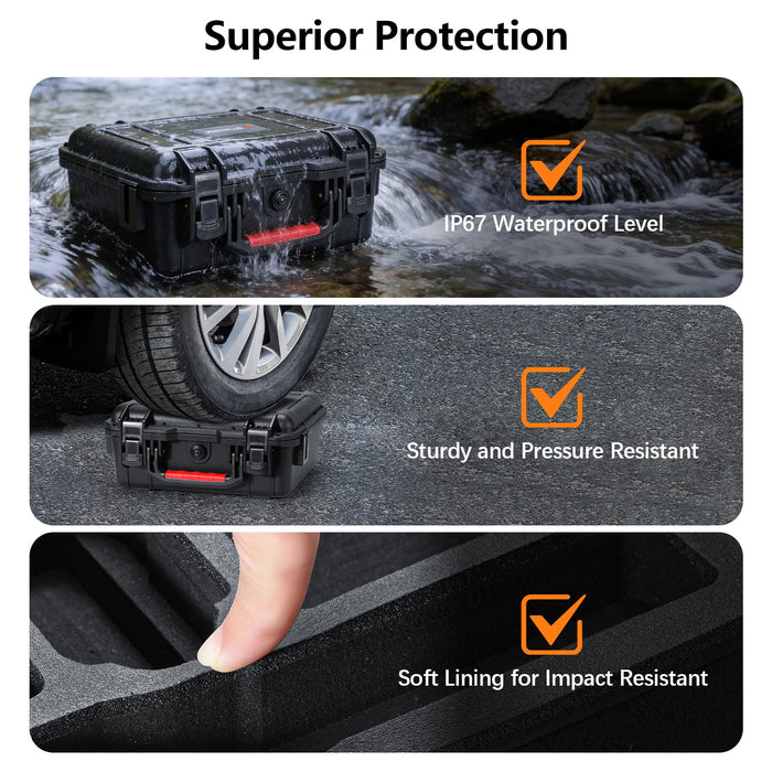 AMAZEAR Dual Layer Waterproof Hard Case for DJI OSMO Action 6